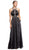 Embellished Halter Cutout A-line Evening Dress