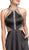 Embellished Halter Cutout A-line Evening Dress