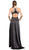 Embellished Halter Cutout A-line Evening Dress