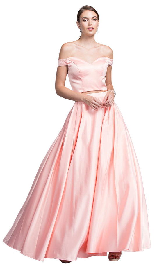 Two Piece Off-Shoulder Evening Ballgown