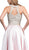 Two Piece Bejeweled Halter Prom Gown