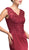 Embroided V-neck Sheath Prom Dress