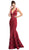 Embellished Deep V-neck Trumpet Dress