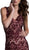 Beaded V-neck Fitted Prom Dress