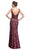 Beaded V-neck Fitted Prom Dress