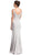 Plunging V-neck Fitted Prom Dress