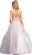 Jeweled Lace Halter Prom Ballgown