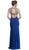 Embellished Jewel Cutout Sheath Prom Dress