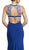 Embellished Jewel Cutout Sheath Prom Dress