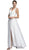Embellished Ruched A-line Prom Dress