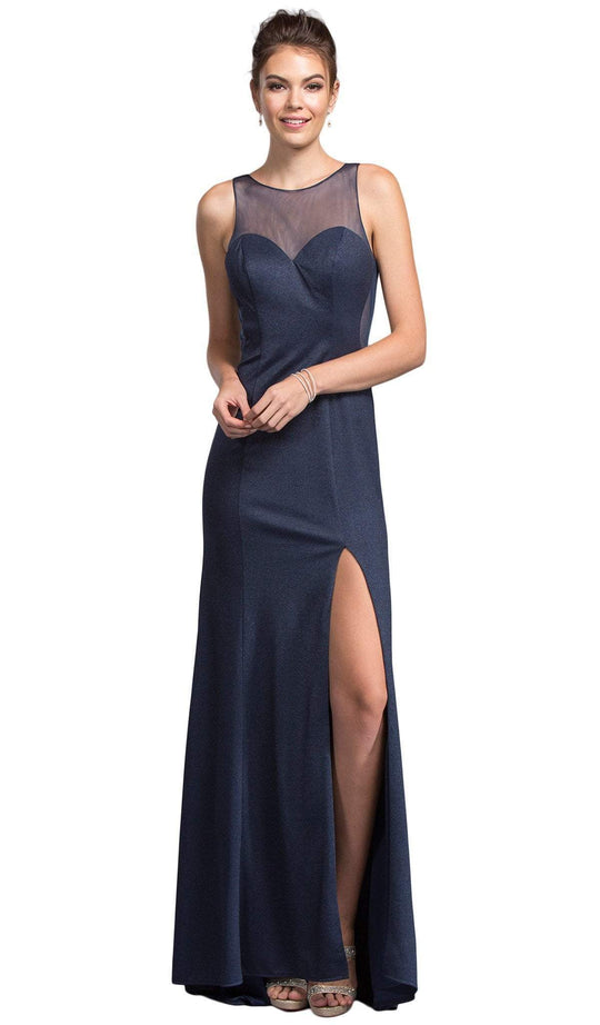 Chic Illusion Bateau Sheath Prom Dress