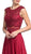 Mock Two Piece Jewel Embroided A-line Prom Dress