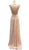 Mock Two Piece Jewel Embroided A-line Prom Dress