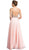 Embellished Plunging V-neck A-line Prom Dress