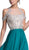 Bedazzled Illusion Halter Prom Dress
