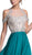 Bedazzled Illusion Halter Prom Dress