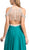 Bedazzled Illusion Halter Prom Dress
