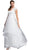 Embellished Lace V-neck A-line Prom Dress