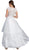 Embellished Lace V-neck A-line Prom Dress