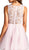 Jeweled Lace Illusion Jewel A-line Evening Dress