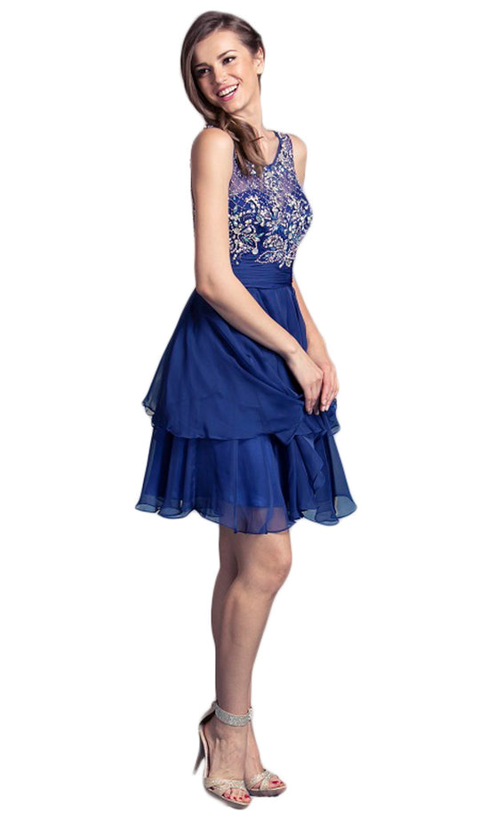 Dazzling Tiered A-line Homecoming Dress