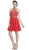 Embellished Sheer Halter A-line Homecoming Dress