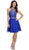 Embellished Sheer Halter A-line Homecoming Dress