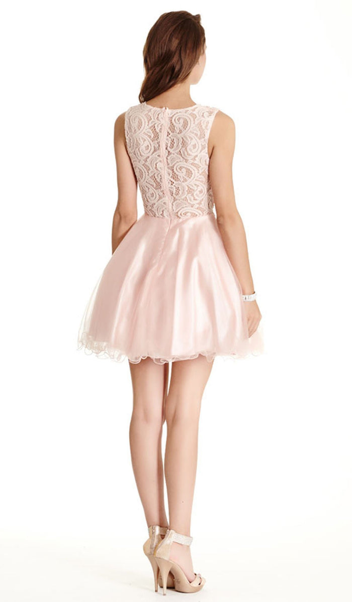 Floral Lace A-line Homecoming Dress