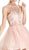 Bedazzled Illusion Halter Aline Homecoming Dress