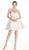 Bedazzled Illusion Halter Aline Homecoming Dress