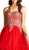 Strapless Embroidered A-line Homecoming Dress