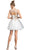 Embroidered Sheer Jewel Homecoming Dress
