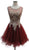 Embroidered Sheer Jewel Homecoming Dress