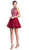 Embellished Halter A-line Homecoming Dress