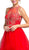 Bedazzled Illusion Halter Homecoming Dress