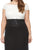 Tadashi Shoji - Sequined Empire Waist Color Block Gown In Black and White