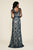Tadashi Shoji - Gibson Corded Lace Gown - Petite In Blue and Pink