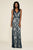 Tadashi Shoji - Gibson Corded Lace Gown - Petite In Blue and Pink