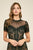 Tadashi Shoji - Pleated Jewel Lace Jumpsuit In Black and Neutral