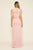 Tadashi Shoji - Fitted Sleeveless Laced Neckline Trumpet Dress In Pink