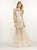 BG Haute - G3223 Sleeveless Sheer Trumpet Dress  in  Champagne (Neutral) and Silver