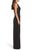 Julia Jordan - JJ36624 Halter Neck Keyhole Cutout Solid Crepe Jumpsuit In Black