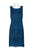 Chetta B - B1716898 Crochet Lace Sheath Cocktail Dress In Green and Blue