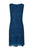 Chetta B - B1716898 Crochet Lace Sheath Cocktail Dress In Green and Blue