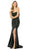 Nox Anabel - B207 Full Sequin Strappy Sexy Back Mermaid Evening Gown In Green
