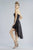 Janique B2267 - Strapless Straight Neck Lace-embellished Short Dress In Black