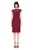 Tadashi Shoji - Corded Embroidery Sheath Cocktail Dress In Red