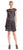 Adrianna Papell - Striped Lace Dress 11252740 in Black and Neutral