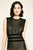 Tadashi Shoji - Laced Scallop Detailed Bodice Column Dress In Black