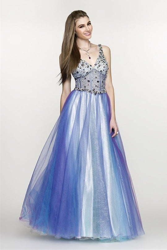BG Haute - G3115 Dress in Blue and Purple
